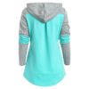 Kangaroo Pocket Armhole Two Tone Hoodie - Image 2