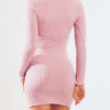 Knitted Dress Fashion Long Sleeves High Collar - Image 3