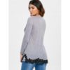 Lace Hem Long Sleeve T-Shirt - Image 3