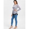Lace Hem Long Sleeve T-Shirt - Image 4