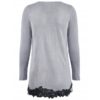 Lace Hem Long Sleeve T-Shirt - Image 6
