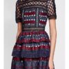 Lace O Neck Slim Short Party Dress - Image 6