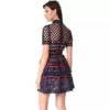 Lace O Neck Slim Short Party Dress - Image 5