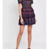 Lace O Neck Slim Short Party Dress - Image 4
