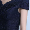 Lace Off The Shoulder Prom Satin Tea Length wedding guest dress - Image 6