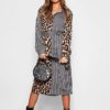 Leopard Patchwork Long Party Dress