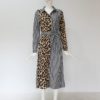 Leopard Patchwork Long Party Dress - Image 4