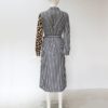 Leopard Patchwork Long Party Dress - Image 6