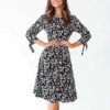 Leopard Print Elegant Bow Plus Size Dress