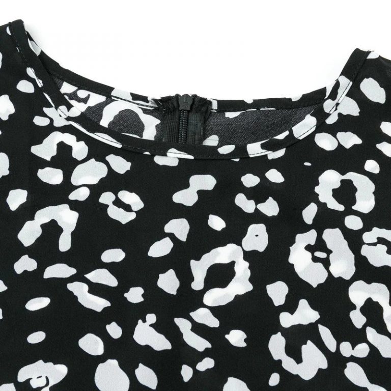 Leopard Print Elegant Bow Plus Size Dress - Image 6