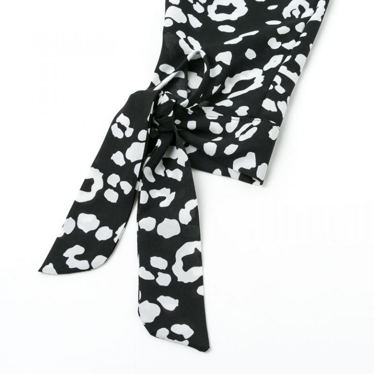 Leopard Print Elegant Bow Plus Size Dress - Image 7