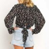 Leopard Print Elegant Turtleneck Blouse Tops - Image 3
