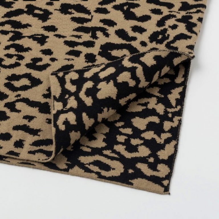 Leopard Print Knitted Midi Skirt - Image 6