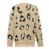 Leopard Print Bat Sleeve V-Neck Tassel Pullover Sweater - Image 5