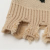 Leopard Print Bat Sleeve V-Neck Tassel Pullover Sweater - Image 8
