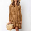 Long Sleeve Beach Mini Casual Boho Dress - Image 3