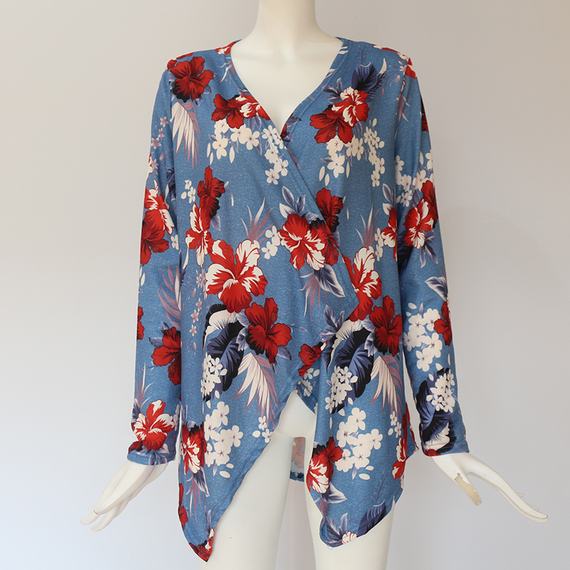 Long Sleeve Floral Printed Cardigan Sweater - Image 17