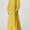 Long Sleeve Oversized Long Dress With Sash - Image 3