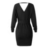 Long Sleeve V Neck Party Knitted Dresses - Image 21