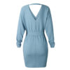 Long Sleeve V Neck Party Knitted Dresses - Image 12