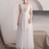Long Tulle Sleeveless Floor Length Prom Dress