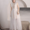 Long Tulle Sleeveless Floor Length Prom Dress - Image 2