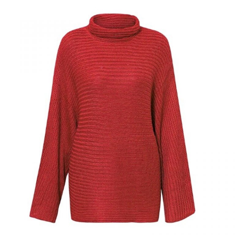 Casual Loose Oversize Striped Street-wear turtleneck knitted sweater - Image 8