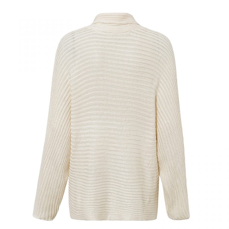 Casual Loose Oversize Striped Street-wear turtleneck knitted sweater - Image 5