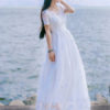 Maxi Short Sleeve Floral Tiered Long Dress