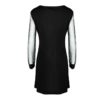 O Neck Elegant Pearls Beading Long Sleeve Mini Party Dress - Image 10
