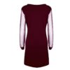 O Neck Elegant Pearls Beading Long Sleeve Mini Party Dress - Image 8