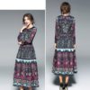 O-Neck Full sleeve Mid-Calf Maxi Dresses - Image 3