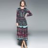 O-Neck Full sleeve Mid-Calf Maxi Dresses - Image 4