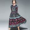 O-Neck Full sleeve Mid-Calf Maxi Dresses - Image 5