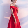 Off The Shoulder Short Homecoming Dress Knee Length Party Dress - Image 4