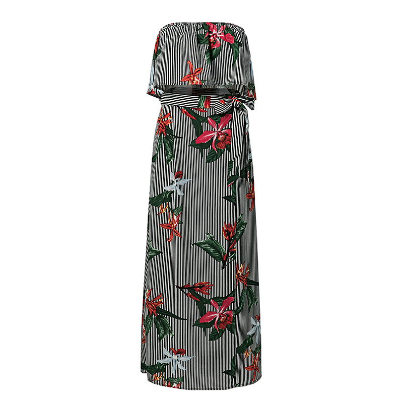 Off shoulder Floral print party maxi dress - Image 4