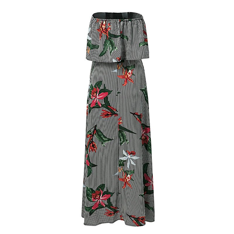 Off shoulder Floral print party maxi dress - Image 5