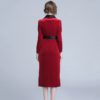 Office lady Velvet bodycon midi dress - Image 5