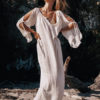 Plunging Boho Knotted Cold Shoulder Dress - Image 3