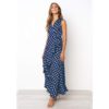 Plus Size Dot Sleeveless V Neck Ruffles Dress - Image 2