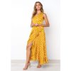 Plus Size Dot Sleeveless V Neck Ruffles Dress - Image 4