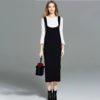 Plus Size Elegant Spaghetti Strap office Lady Casual long dress