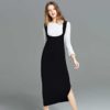 Plus Size Elegant Spaghetti Strap office Lady Casual long dress - Image 2
