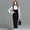 Plus Size Elegant Spaghetti Strap office Lady Casual long dress - Image 4