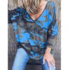 Plus Size Long Sleeve V-neck Loose Streetwear Elegant Shirt