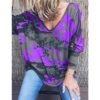 Plus Size Long Sleeve V-neck Loose Streetwear Elegant Shirt - Image 6