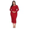 Plus size Elegant lace bodycon party dress - Image 5