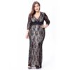 Plus size Elegant lace long Maxi Dress - Image 2