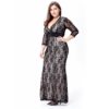 Plus size Elegant lace long Maxi Dress - Image 4