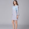 Plus size Lace Patchwork Flare Sleeve short Dress - Image 5